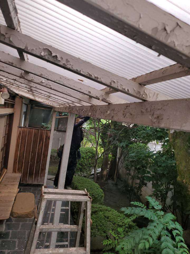【木部塗装】福性寺様の庫裡の屋根を塗り替えました（東京北区）