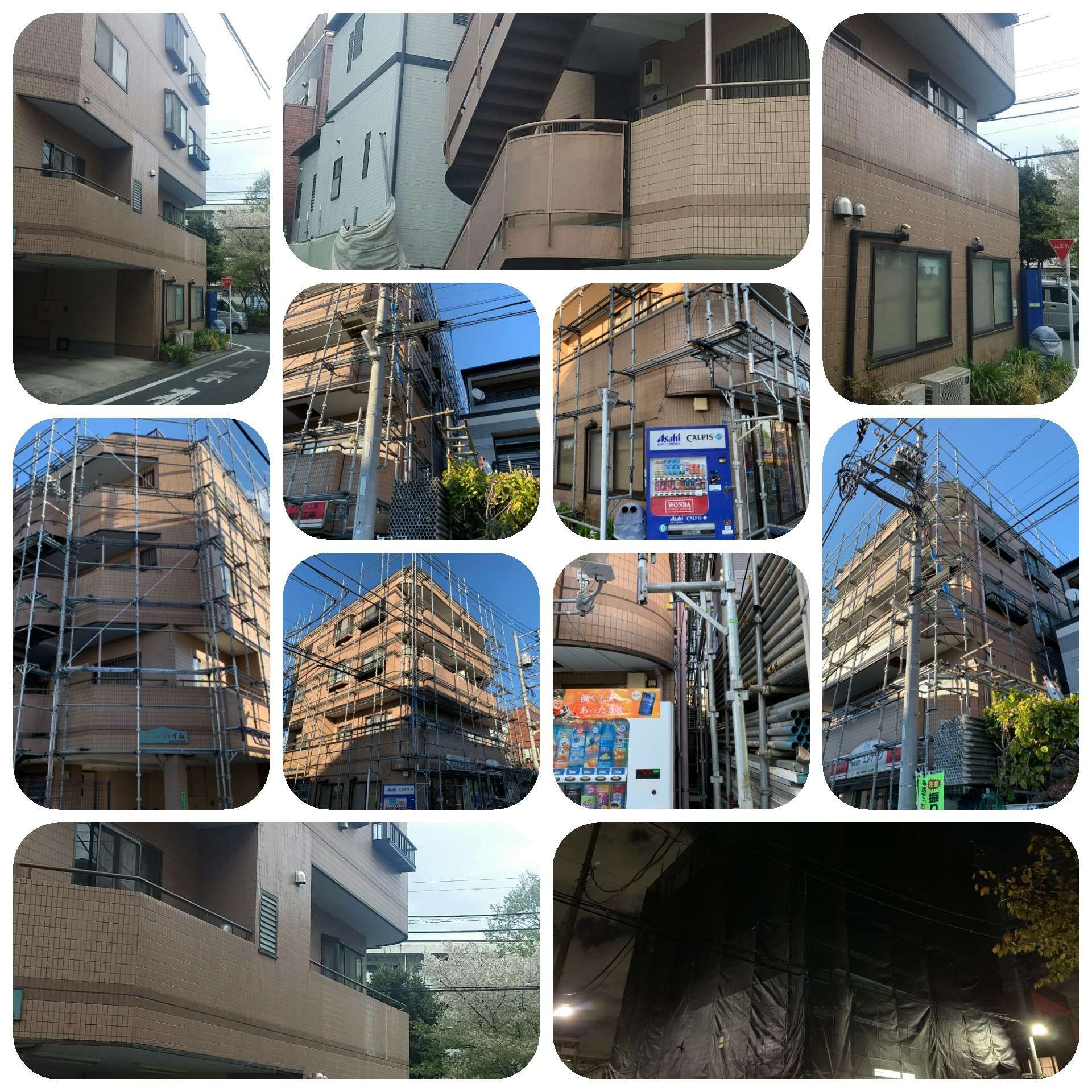 【マンション改修工事】足場〜防水・鉄部塗装まで一括施工！（東京都江戸川区）